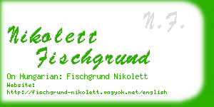 nikolett fischgrund business card